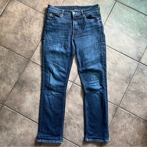 Mother Midrise Dazzler Ankle Blue Jeans